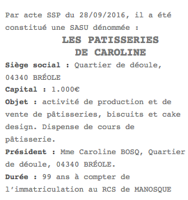 les patisseries de caroline